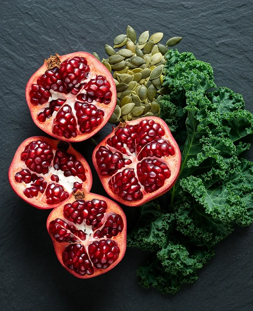 Nutrient-rich fruits representing essential vitamins